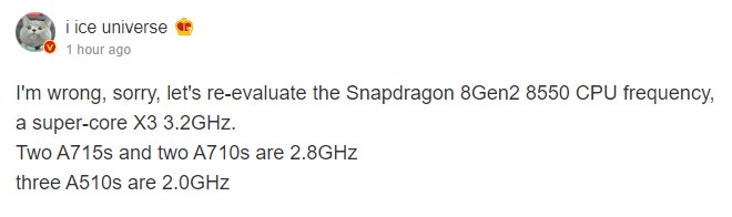 Snapdragon 8 Gen2 Specs